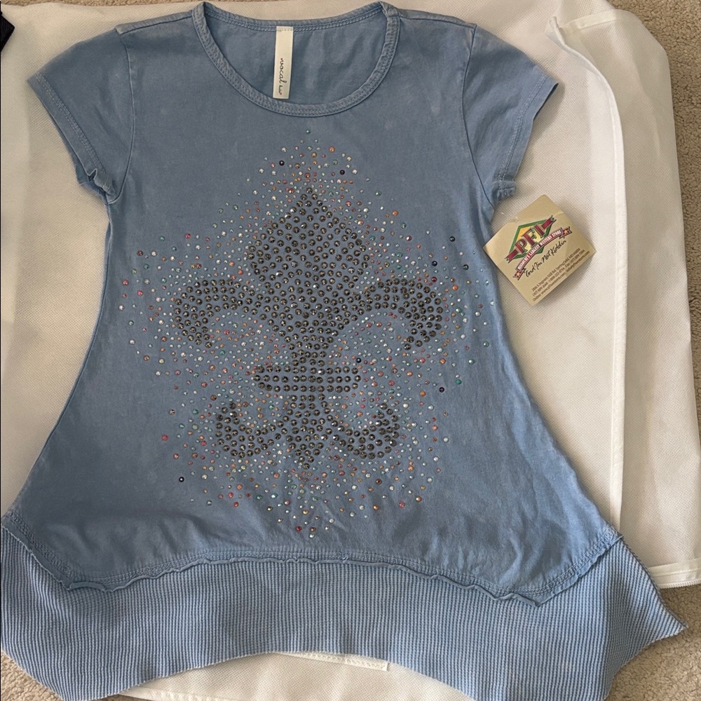 PFI WESTERN Rhinestone Fleur-de-Lis Top Tunic mini dress NWT - Picture 4 of 15